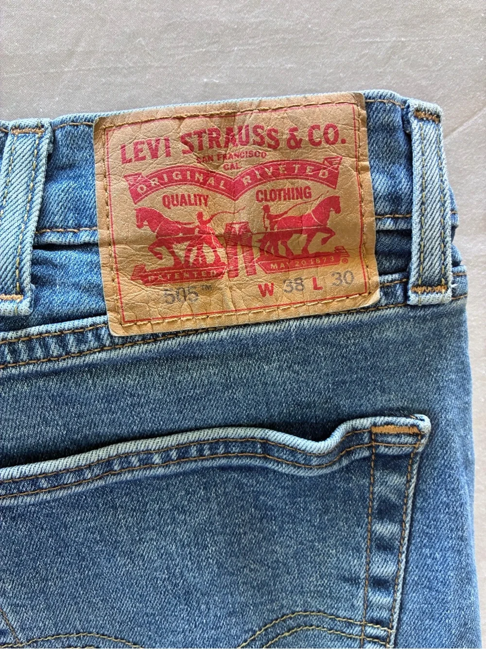 Levi's 505 Medium Blue Straight-Leg Men's Jeans